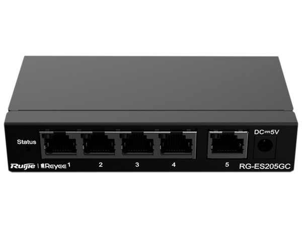 Switch Gestionado Ruijie RG-ES205GC, 5 Puertos Gigabit 10/100/1000 Mbps.