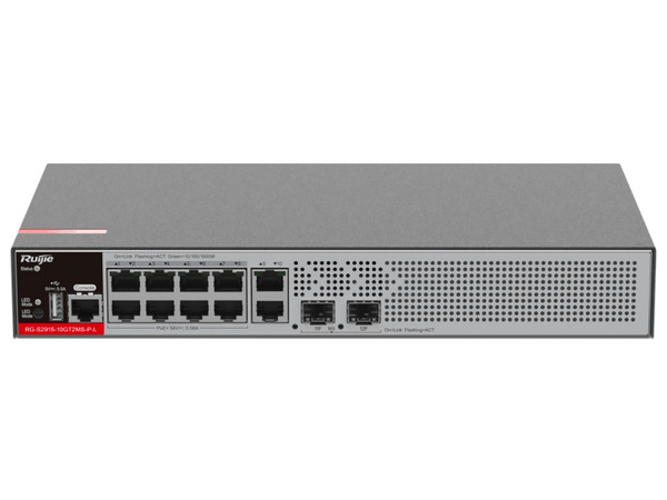 Switch PoE+ Empresarial 125 Watts, Administrable L2+, 8 Puertos PoE Gigabit , 2 Puertos Uplink Gigabit y 2 Puertos Uplink SFP 2.5G