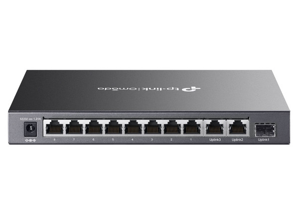 Switch TP-Link DS111P, 10 Puertos Fast Ethernet 10/100, 8 Puertos PoE+ 65W, No Administrado, 7.6 Gbit/s, 2000 Entradas.