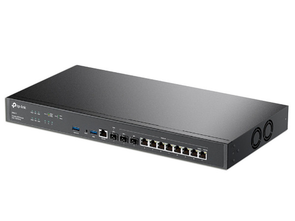 Router VPN y Balanceador de carga TP-Link ER8411, 8 puertos Gigabit LAN, 1 puerto Gigabit WAN, 2 puertos Gigabit SFP WAN/LAN, Capacidad de gestión centralizada Omada.
