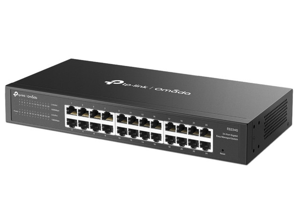 Switch Omada by TP-Link ES224G de 24 Puertos RJ-45 10/100/1000Mbps, Color Negro.