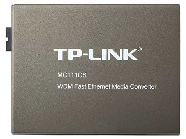 Convertidor de Medios WDM TP-LINK MC111CS, conector de Fibra Óptica SC, 1 puerto de RJ45 de 10/100Mbps.