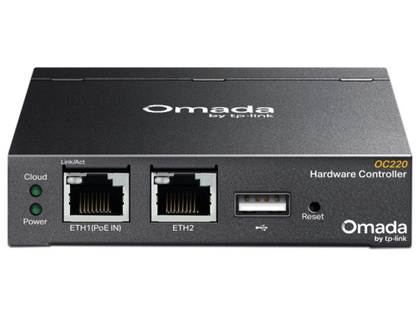 Controladora Cloud TP-LINK Omada OC220, Gestión Centralizada para hasta 100 Puntos de Acceso, Puertos 2x RJ45, 1x USB 2.0 y 1x Micro USB.
