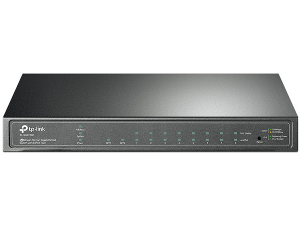 Switch Smart Gigabit PoE TP-Link SG2210P/TL-SG2210P de 8 puertos con 2 ranuras SFP.
