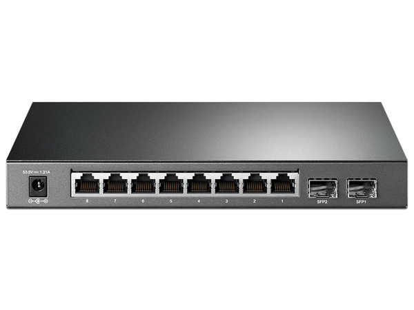 Switch TP-Link Gigabit Ethernet TL-SG2210P, 8 Puertos PoE+ 10/100/1000Mbps, 2 Puertos SFP, 20 Gbit/s, Administrable.