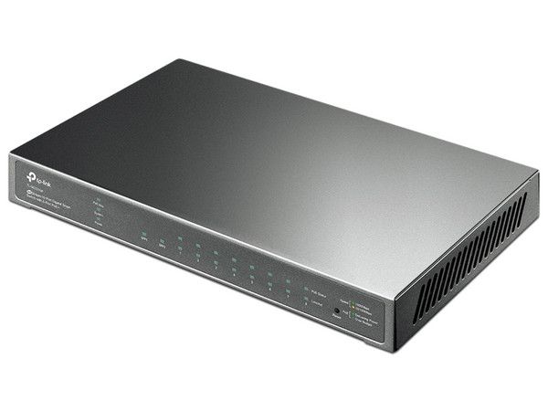 Switch TP-Link Gigabit Ethernet TL-SG2210P, 8 Puertos PoE+ 10/100/1000Mbps, 2 Puertos SFP, 20 Gbit/s, Administrable.