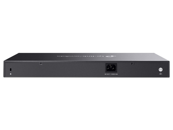 Switch Gigabit TP-LINK OMADA JetStream de 24 puertos 10/100/1000 Mbps, 4 Ranuras SFP. Color Negro.