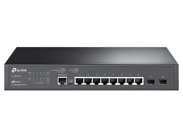 Switch TP-Link  Gigabit, 8 Puertos, L2 Administrable, con 2 SFP.