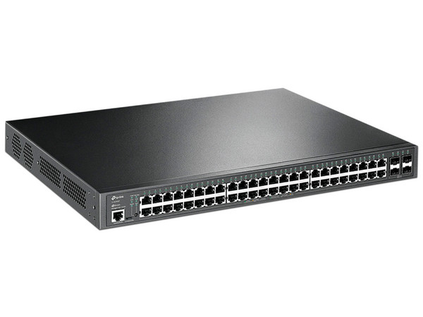 Switch Administrable TP-Link SG3452P TL-SG3452P, 48 Puertos RJ45 PoE AF/AT 10/100/1000 Mbps, 4 Giga SFP, Potencia Total 384W, Carcasa Metálica, Ideal para Rack, Uso Interior, Administración Centralizada Omada.