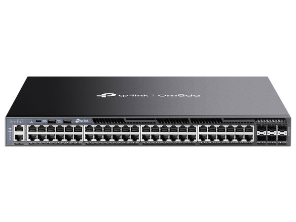 Switch TP-Link SG6654X, Gigabit Ethernet, 48 Puertos 10/100/1000Mbps, 6 Puertos SFP+, 216 Gbps, Administrable, Color Negro.
