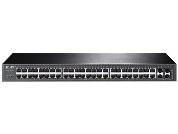 Switch Tp-Link de 48 Puertos Gigabit con 4 ranuras SFP JetStream, 10/100/1000 Mbps.