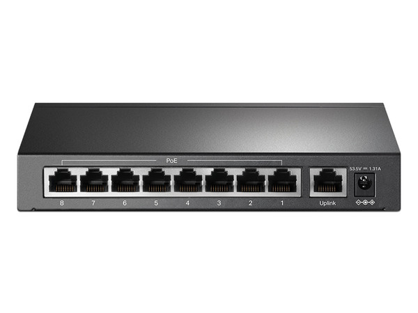 Switch Gigabit TP-LINK TLSF1009P de 8+1(No administrable) Puertos, PoE. Color Negro.