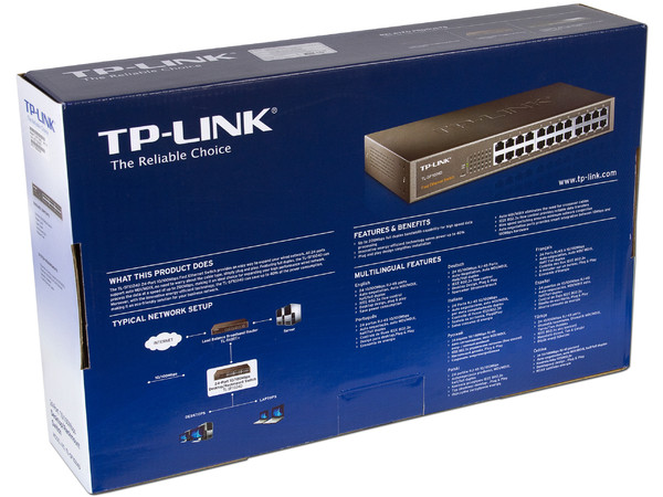 Switch TP-Link de 24 puertos 10/100Mbps.