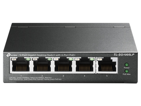 TP-LINK - TL-SG1005LP - Switch de escritorio Gigabit de 5 puertos con 4 puertos PoE+