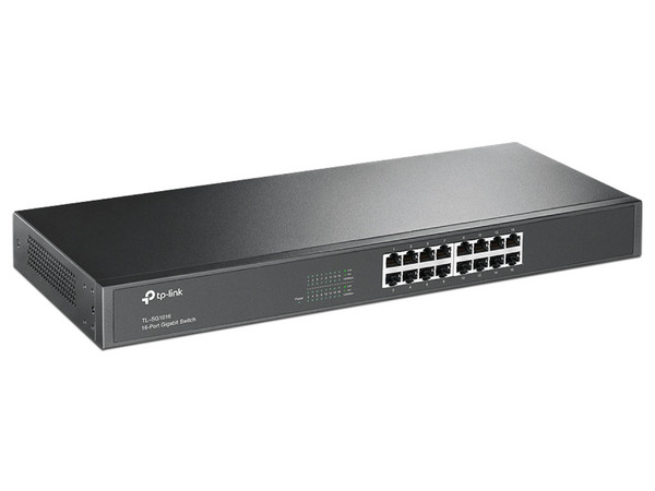 Switch No Administrable TP-LINK TL-SG1016 V17.4, 16 Puertos RJ-45 1000 Mbps, 8000 Entradas Mac, 32 Gbit/s. Color Negro.