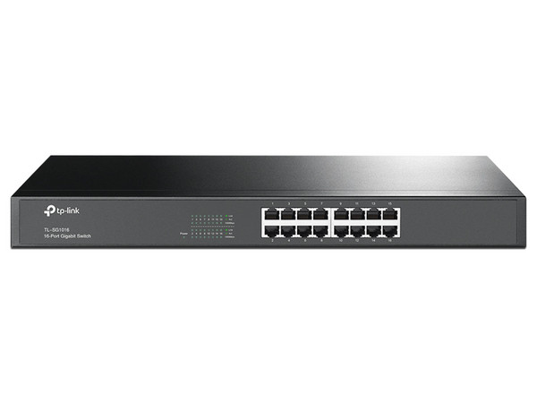 Switch No Administrable TP-LINK TL-SG1016 V17.4, 16 Puertos RJ-45 1000 Mbps, 8000 Entradas Mac, 32 Gbit/s. Color Negro.