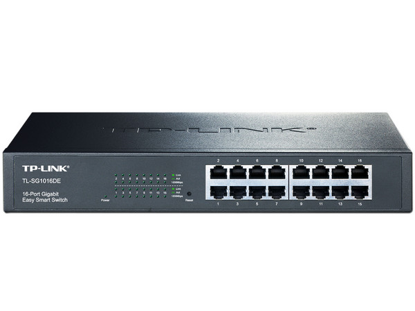 Switch Inteligente TP-Link TL-SG1016DE de 16 puertos 10/100/1000 Mbps.