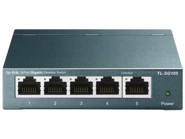 Switch No Administrable TP-LINK TL-SG105 V9.0, 5 Puertos RJ-45 1000 Mbps, 2048 Entradas Mac, 10 Gbit/s. Color Negro.