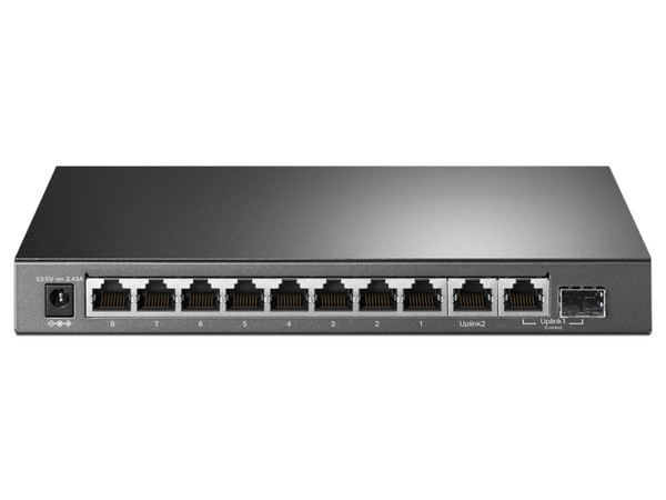 Switch TP-Link TL-SG1210MP con 10 puertos Gigabit PoE y 1 puerto SFP combinado.