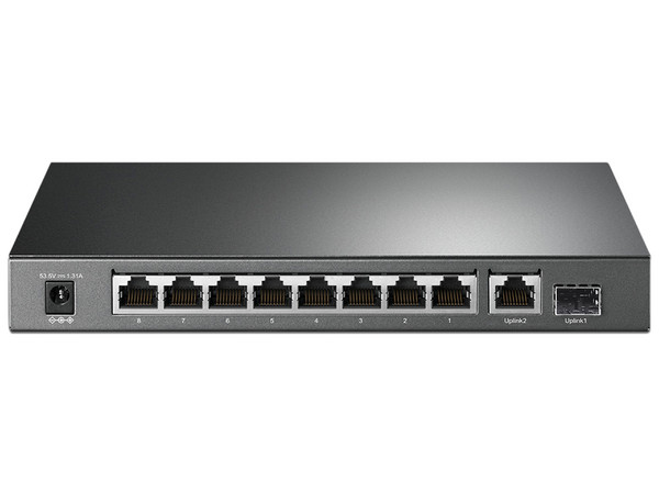 Switch TP-Link TL-SG1210P de 9 puertos 10/100/1000 Mbps y 1 puerto SFP, PoE. No administrable.