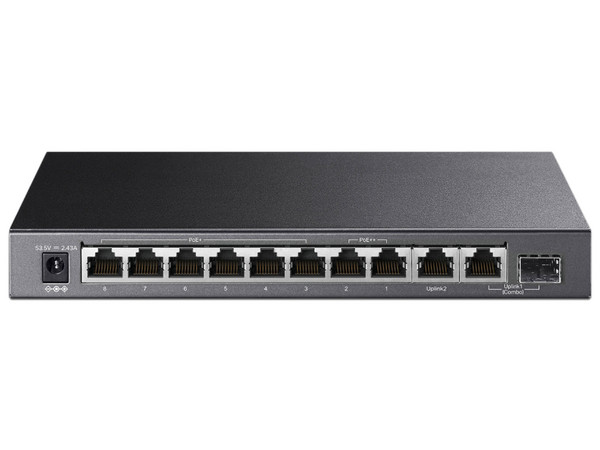Switch TP-LINK TL-SG1210PP de 10 puertos Gigabit, 6 puertos PoE+, 2 puertos PoE++, 1 puerto combo SFP/RJ45.