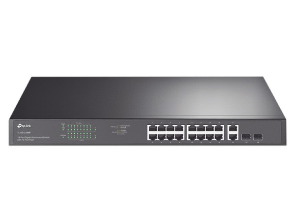 Switch Gigabit TP-LINK TLSG1218MP, 16 Puertos PoE 10/100/1000Mbps, 2 Puertos SFP.