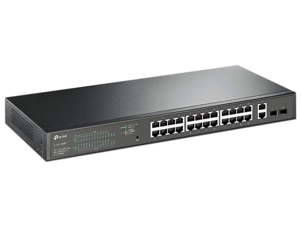 Switch TP-Link TL-SG1428PE de 26 Puertos 10/100/1000 Mbps, 2 puertos Gigabit SFP, PoE, Administrable.