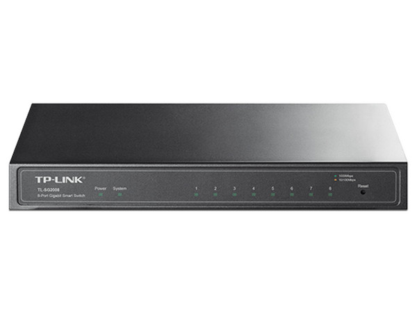 Switch Smart Gigabit TP-LINK TL-SG2008 JetStream, 8 Puertos 10/100/1000Mbps, Administrable.