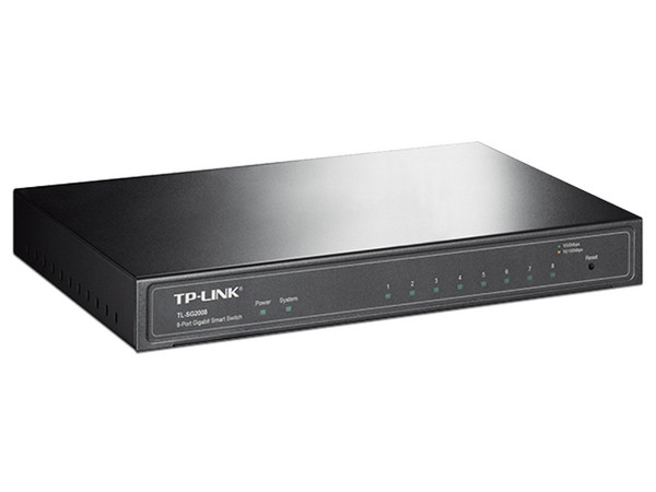 Switch Smart Gigabit TP-LINK TL-SG2008 JetStream, 8 Puertos 10/100/1000Mbps, Administrable.
