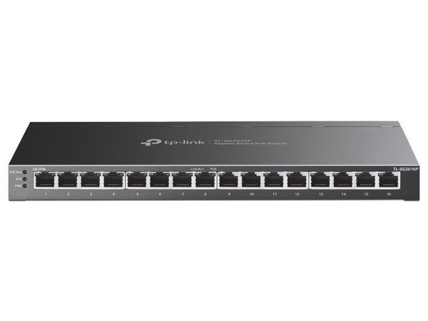 Switch TP-Link JetStream TL-SG2016P de 16 puertos RJ-45 10/100/1000 PoE+.