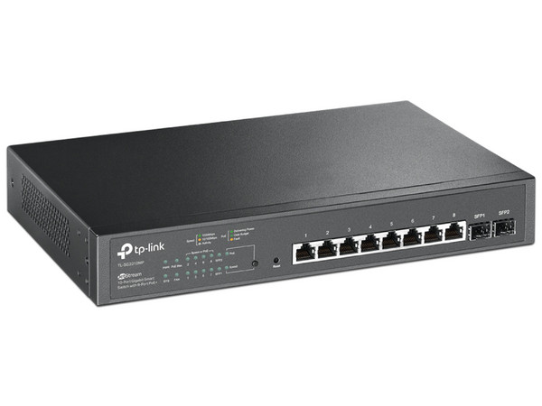 Switch TP-LINK TLSG2210MP de 8 Puertos, 10/100/1000 Mbps.