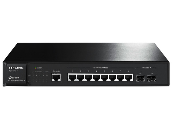 Switch Administrable L2 TP-LINK TL-SG3210, 8 Puertos 10/100/1000Mbps, 2 Combo Slots SFP JetStream.