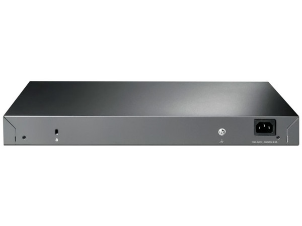 Switch Administrado TP-Link TL-SG3452XP de 48 puertos 10/100/1000 Mbps RJ45 PoE, 4 puertos SFP, 1 puerto de consola RJ-45 y 1 puerto de consola MicroUSB.