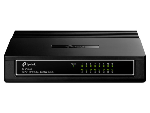 Switch TP-Link TLSF1016D de 16 puertos RJ45 10/100 Mbps, No Administrable.