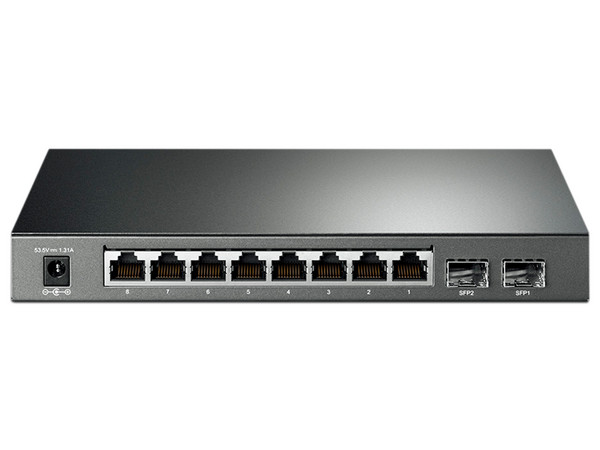 Switch TP-LINK de 8 Puertos 10/100/1000 Mbps, 2 Puertos SFP, 8 puertos PoE.