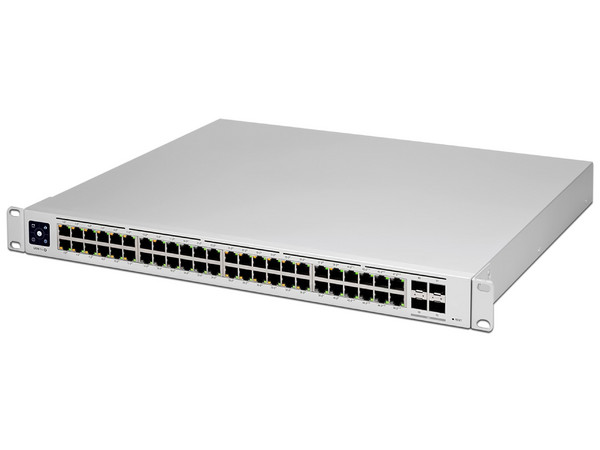 Switch Ubiquiti UniFi USW-PRO-48 de 48 puertos RJ-45 10/100/1000 Mbps, 4 Puertos SFP, Color Blanco.