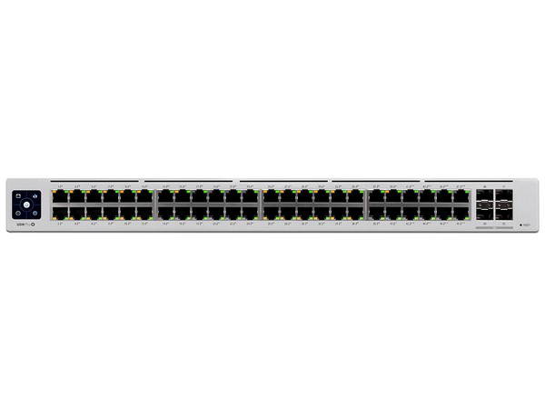 Switch Ubiquiti UniFi USW-PRO-48 de 48 puertos RJ-45 10/100/1000 Mbps, 4 Puertos SFP, Color Blanco.