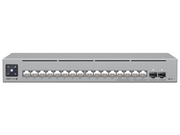 Switch Ubiquiti UniFi Switch Pro Max, 16 Puertos PoE RJ45 10/100/100. Color Gris.