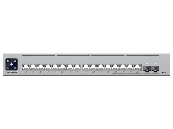Switch Ubiquiti UniFi Switch Pro Max, 16 Puertos PoE RJ45 10/100/100. Color Gris.