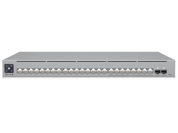 UniFi Switch Pro Max 24 POE, 24 puertos (8x POE++ 2.5GbE, 16x GbE POE+), 2x SFP+ 10G, 400W, pantalla táctil.
