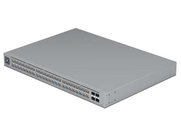Switch Ubiquiti USW-Pro-Max-48 de 48 puertos con gestión L3 y soporte 2.5 GbE. Color Gris.