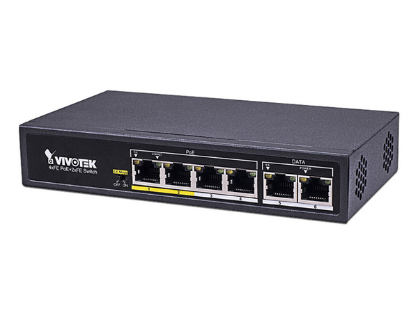 Switch VIVOTEK AW-FET-060C-065 de 6 Puertos RJ45 10/100 Mbps, PoE, No administrable.