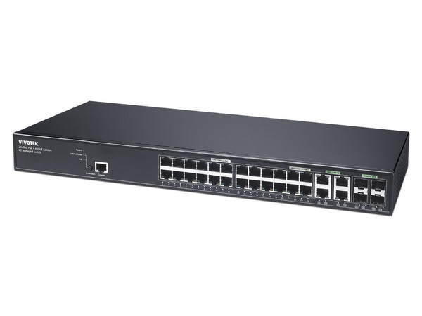 Switch administrable L2 VIVOTEK AW-GEV-288A-370 con 24 Puertos Gigabit Ethernet PoE, 4 GE Combo.