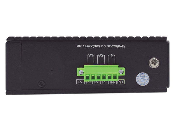 Switch Industrial WI-TEK  WI-PS310GF-I-V2 PoE++ pasivo de 24V, no administrable con 8 puertos Gigabit y 2 SFP combo.
