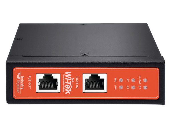 Inyector de Corriente Wi-Tek, 90W, 2 Puertos Ethernet 100/1000 Mbps,PoE, Compatible 802.3af/at Gigabit.