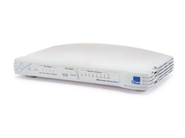 Hub 3Com® OfficeConnect® Ethernet 4C de 4 Puertos 10Mbps