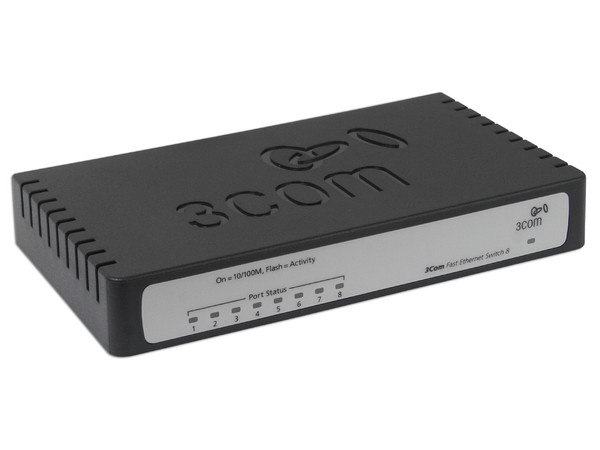 Switch 3Com de 8 Puertos, 10/100 Mbps