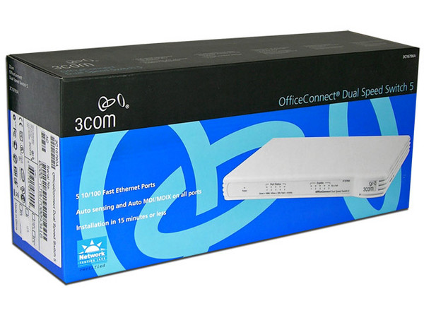 Switch 3Com OfficeConnect de 5 puertos 10/100MBPS