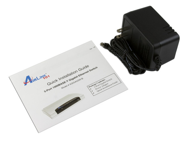 Switch AirLink 101 Gigabit de 5 Puertos 10/100/1000 Mbps