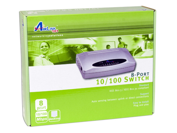 Switch AirLink 101 de 8 Puertos 10/100Mbps